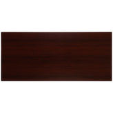 Modern Commercial Grade Desk Industrial Style Computer Desk Sturdy Home Office Desk - 55" Length-Mahogany