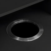 Dell Commercial Grade Trash Receptacle Enclosure for 32 Gallon Trash Cans with 8" Drop Hole and Upper Tray Shelf in Black