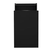 Dell Commercial Grade Trash Receptacle Enclosure for 32 Gallon Trash Cans with 8" Drop Hole and Upper Tray Shelf in Black