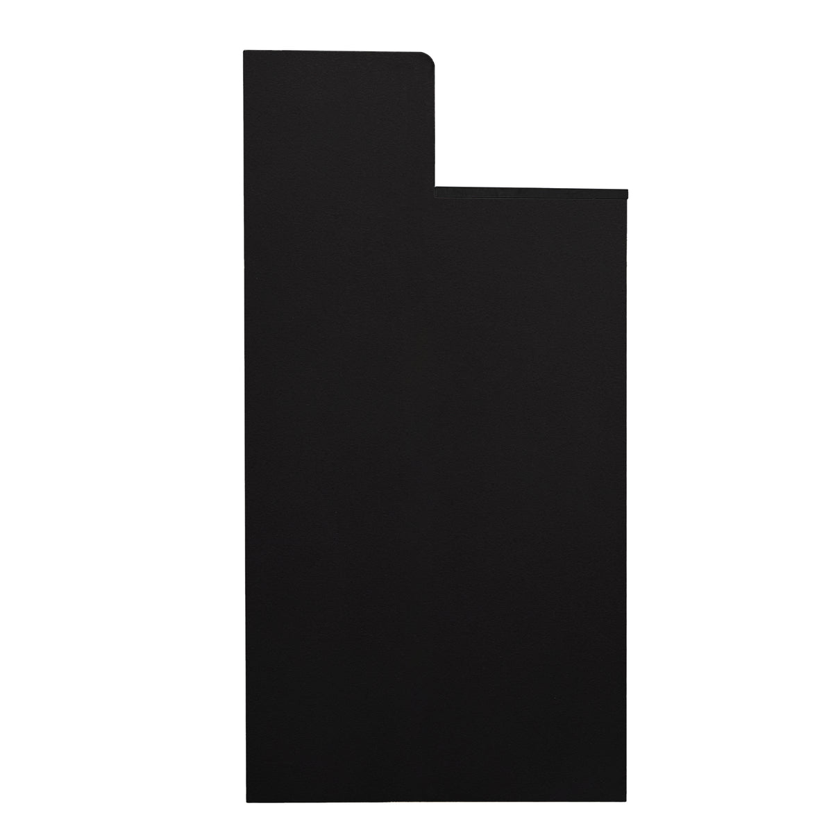 Dell Commercial Grade Trash Receptacle Enclosure for 32 Gallon Trash Cans with 8" Drop Hole and Upper Tray Shelf in Black