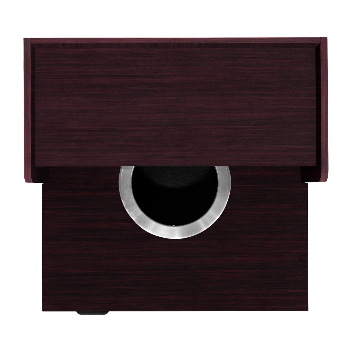 Dell Commercial Grade Trash Receptacle Enclosure for 32 Gallon Trash Cans with 8" Drop Hole and Upper Tray Shelf in Mahogany