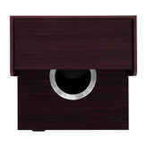 Dell Commercial Grade Trash Receptacle Enclosure for 32 Gallon Trash Cans with 8" Drop Hole and Upper Tray Shelf in Mahogany