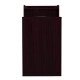 Dell Commercial Grade Trash Receptacle Enclosure for 32 Gallon Trash Cans with 8" Drop Hole and Upper Tray Shelf in Mahogany