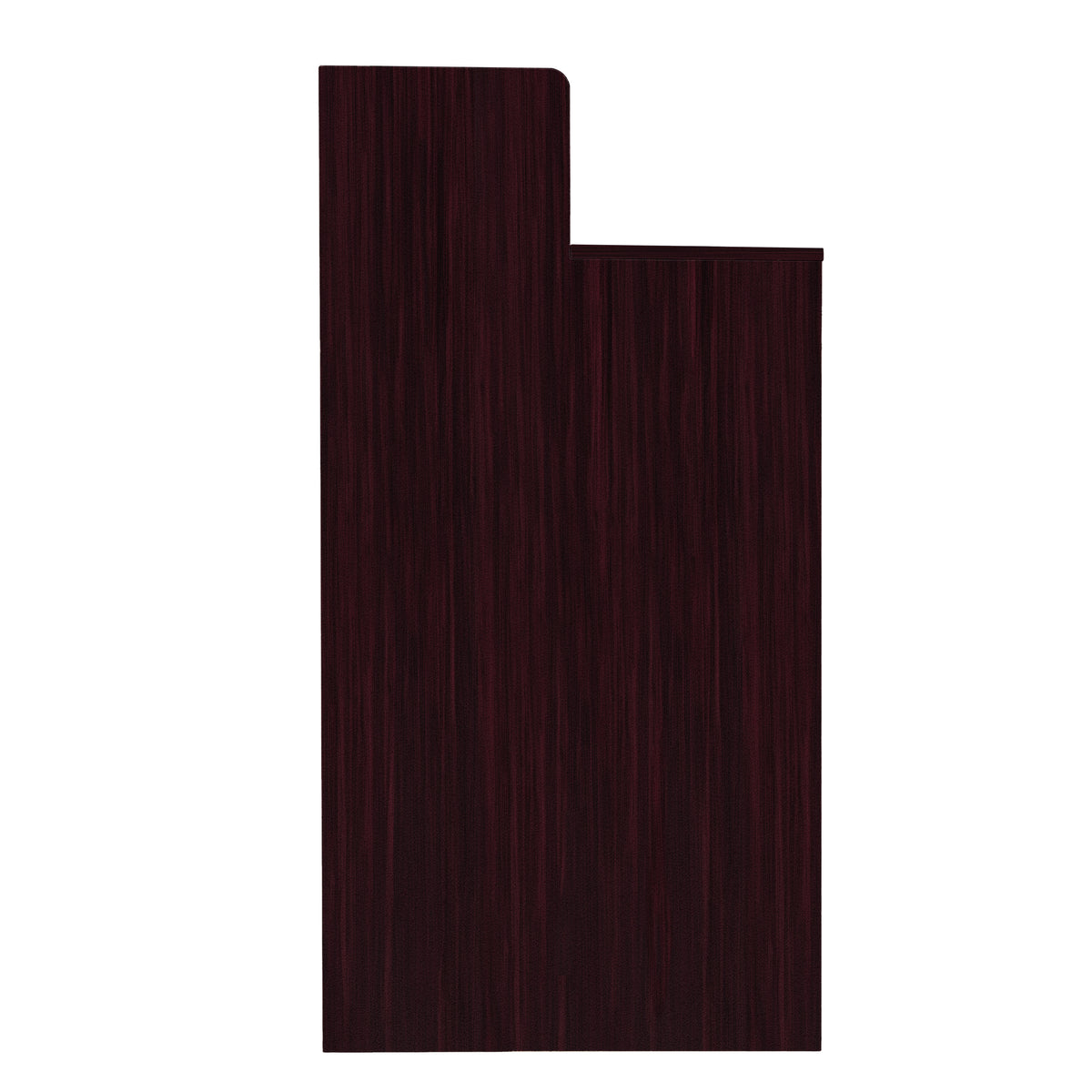 Dell Commercial Grade Trash Receptacle Enclosure for 32 Gallon Trash Cans with 8" Drop Hole and Upper Tray Shelf in Mahogany