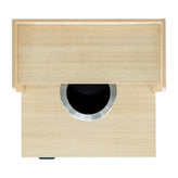 Dell Commercial Grade Trash Receptacle Enclosure for 32 Gallon Trash Cans with 8" Drop Hole and Upper Tray Shelf in Oak