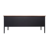 Cambridge Commercial Grade 30x60 Right Side Single Pedestal Desk with 3 Locking Drawers, Walnut Top and Black Frame