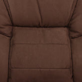 Isla Brown Microfiber Executive Side Reception Chair with Lumbar Support and Sled Base