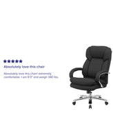 HERCULES Series 24/7 Intensive Use Big & Tall 500 lb. Rated Black Fabric Executive Ergonomic Office Chair with Loop Arms