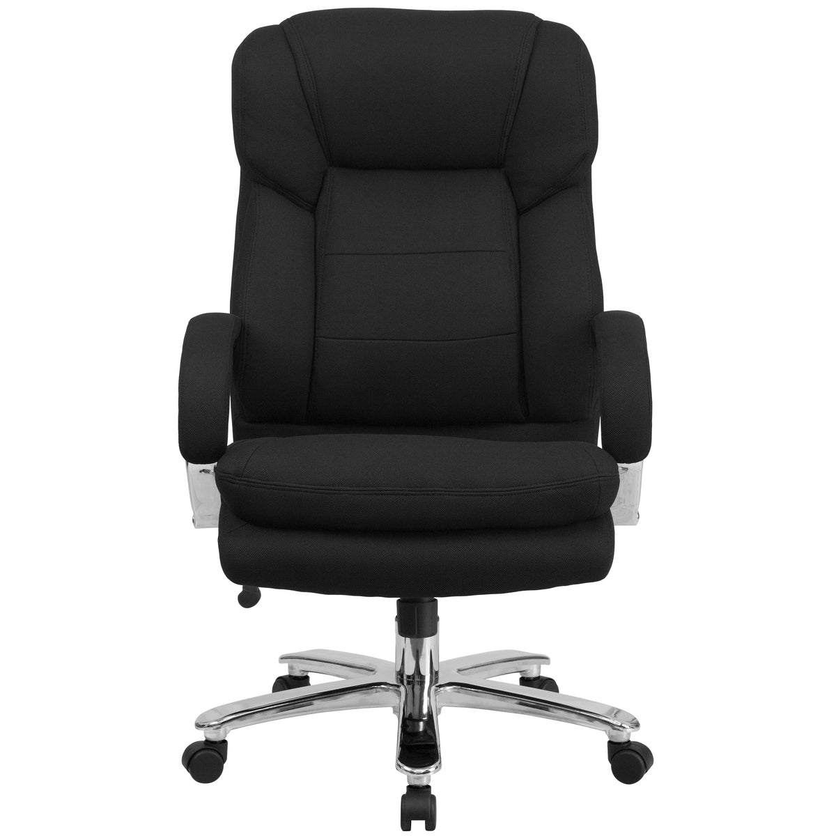 HERCULES Series 24/7 Intensive Use Big & Tall 500 lb. Rated Black Fabric Executive Ergonomic Office Chair with Loop Arms