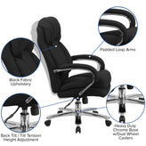 HERCULES Series 24/7 Intensive Use Big & Tall 500 lb. Rated Black Fabric Executive Ergonomic Office Chair with Loop Arms