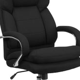 HERCULES Series 24/7 Intensive Use Big & Tall 500 lb. Rated Black Fabric Executive Ergonomic Office Chair with Loop Arms