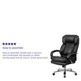Big & Tall Office Chair | Black LeatherSoft Swivel Executive Desk Chair with Wheels