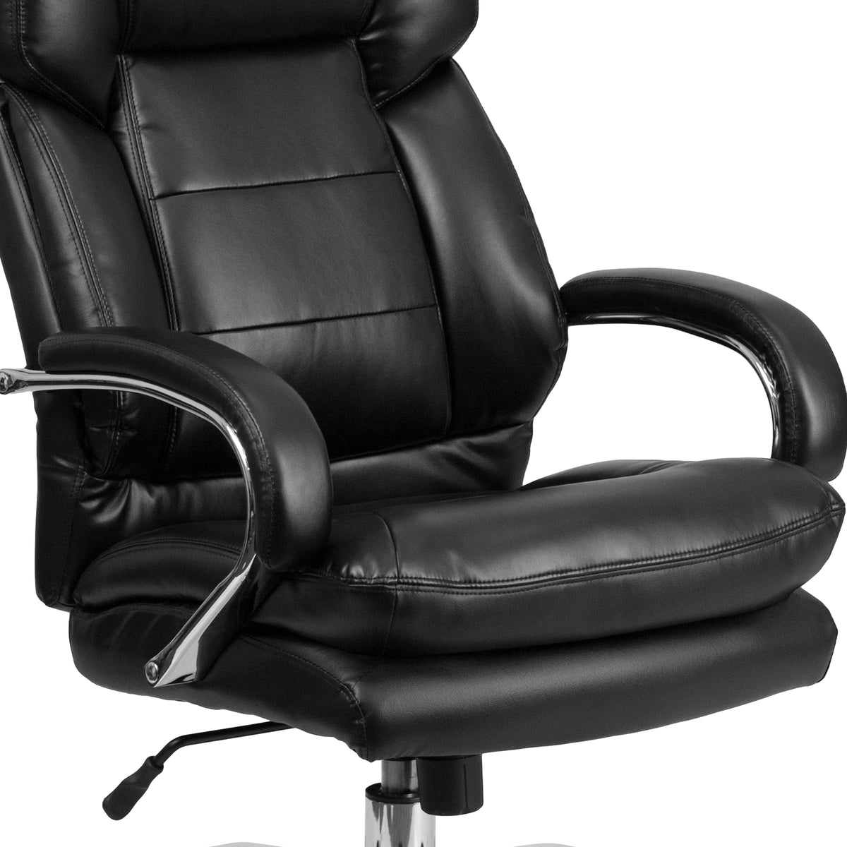 Big & Tall Office Chair | Black LeatherSoft Swivel Executive Desk Chair with Wheels