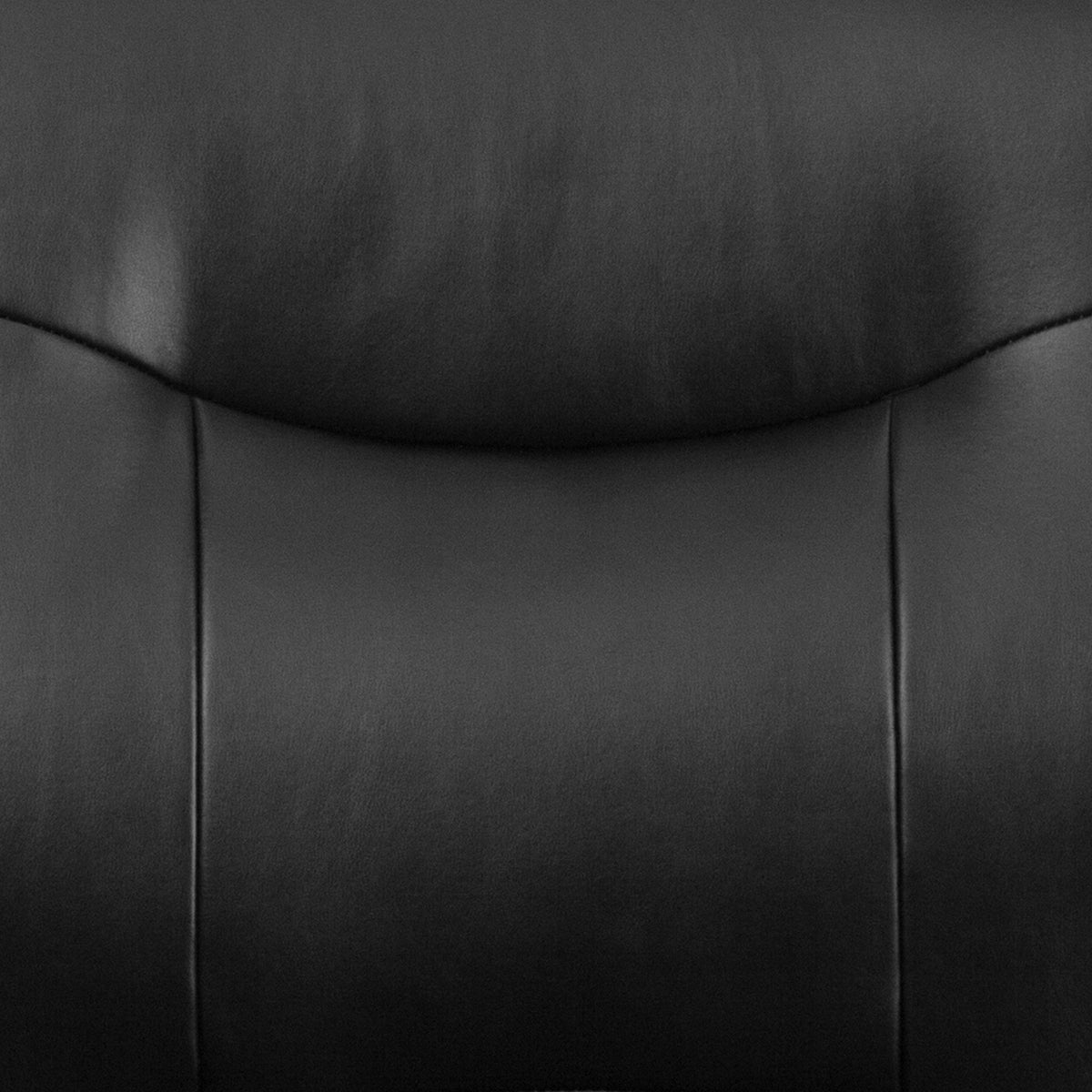 HERCULES Series Big & Tall 500 lb. Rated Black LeatherSoft Executive Side Reception Chair with Sled Base