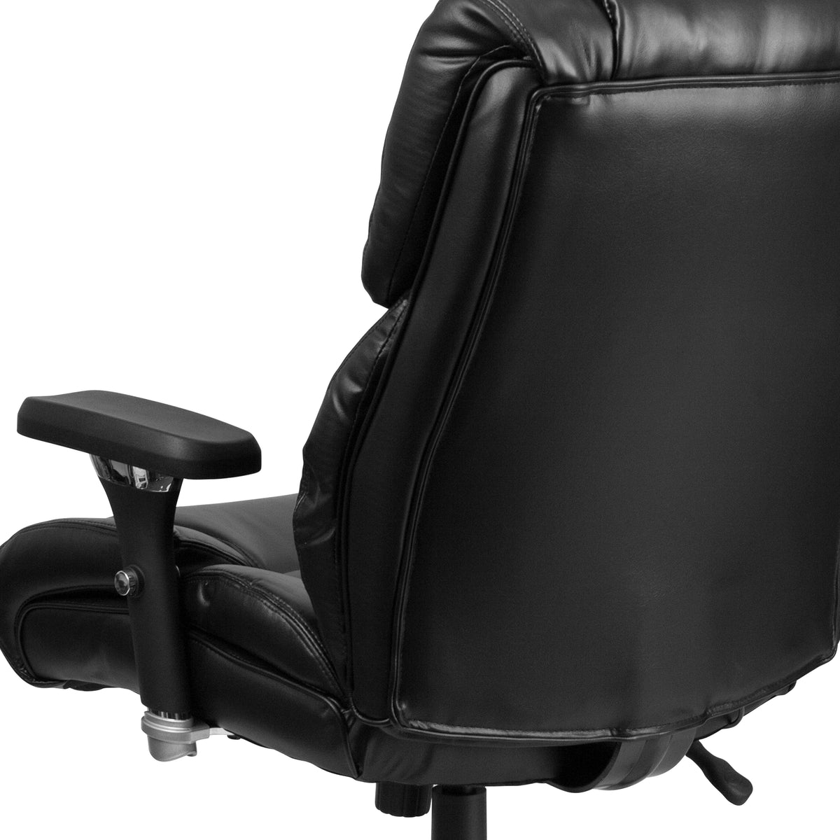 HERCULES Series 24/7 Intensive Use Big & Tall 400 lb. Rated Black LeatherSoft Executive Lumbar Ergonomic Office Chair