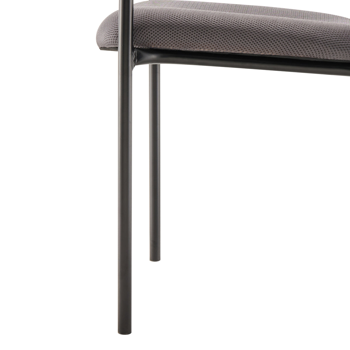 Jana Comfort Gray Mesh Stackable Steel Side Chair with Arms