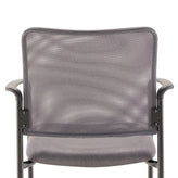 Jana Comfort Gray Mesh Stackable Steel Side Chair with Arms