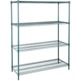 Green Epoxy Coated Wire Shelves