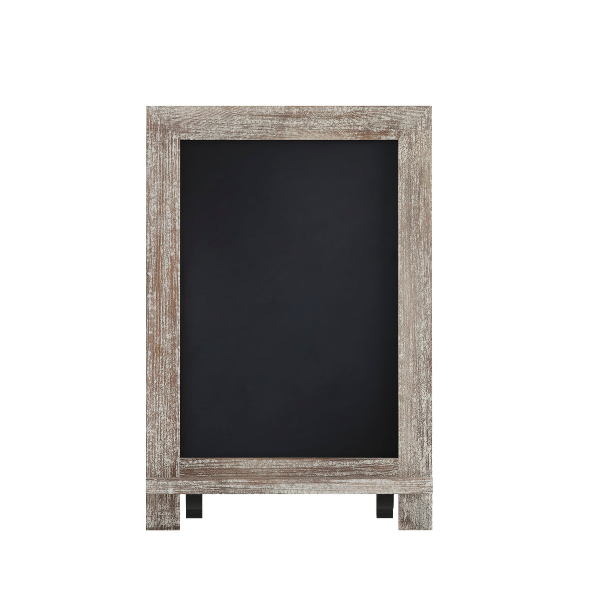 Canterbury 9.5" x 14" Weathered Tabletop Magnetic Chalkboard Sign with Metal Scrolled Legs, Hanging Wall Chalkboard, Countertop Memo Board