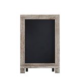 Canterbury 9.5" x 14" Weathered Tabletop Magnetic Chalkboard Sign with Metal Scrolled Legs, Hanging Wall Chalkboard, Countertop Memo Board