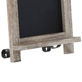 Canterbury 9.5" x 14" Weathered Tabletop Magnetic Chalkboard Sign with Metal Scrolled Legs, Hanging Wall Chalkboard, Countertop Memo Board