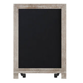 Canterbury 12" x 17" Weathered Tabletop Magnetic Chalkboard Sign with Metal Scrolled Legs, Hanging Wall Chalkboard, Countertop Memo Board