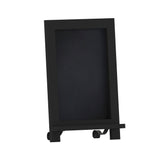Canterbury 9.5" x 14" Black Tabletop Magnetic Chalkboard Sign with Metal Scrolled Legs, Hanging Wall Chalkboard, Countertop Memo Board