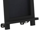 Canterbury 9.5" x 14" Black Tabletop Magnetic Chalkboard Sign with Metal Scrolled Legs, Hanging Wall Chalkboard, Countertop Memo Board