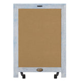 Canterbury 12" x 17" Rustic Blue Tabletop Magnetic Chalkboard Sign with Metal Scrolled Legs, Hanging Wall Chalkboard, Countertop Memo Board