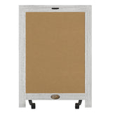 Canterbury 12" x 17" Whitewashed Tabletop Magnetic Chalkboard Sign with Metal Scrolled Legs, Hanging Wall Chalkboard, Countertop Memo Board
