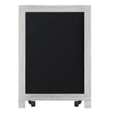 Canterbury 12" x 17" Whitewashed Tabletop Magnetic Chalkboard Sign with Metal Scrolled Legs, Hanging Wall Chalkboard, Countertop Memo Board