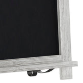 Canterbury 12" x 17" Whitewashed Tabletop Magnetic Chalkboard Sign with Metal Scrolled Legs, Hanging Wall Chalkboard, Countertop Memo Board