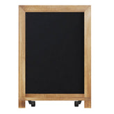 Canterbury 12" x 17" Torched Wood Tabletop Magnetic Chalkboard Sign with Metal Scrolled Legs, Hanging Wall Chalkboard, Countertop Memo Board