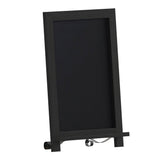 Canterbury 12" x 17" Black Tabletop Magnetic Chalkboard Sign with Metal Scrolled Legs, Hanging Wall Chalkboard, Countertop Memo Board