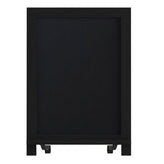 Canterbury 12" x 17" Black Tabletop Magnetic Chalkboard Sign with Metal Scrolled Legs, Hanging Wall Chalkboard, Countertop Memo Board