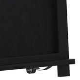 Canterbury 12" x 17" Black Tabletop Magnetic Chalkboard Sign with Metal Scrolled Legs, Hanging Wall Chalkboard, Countertop Memo Board