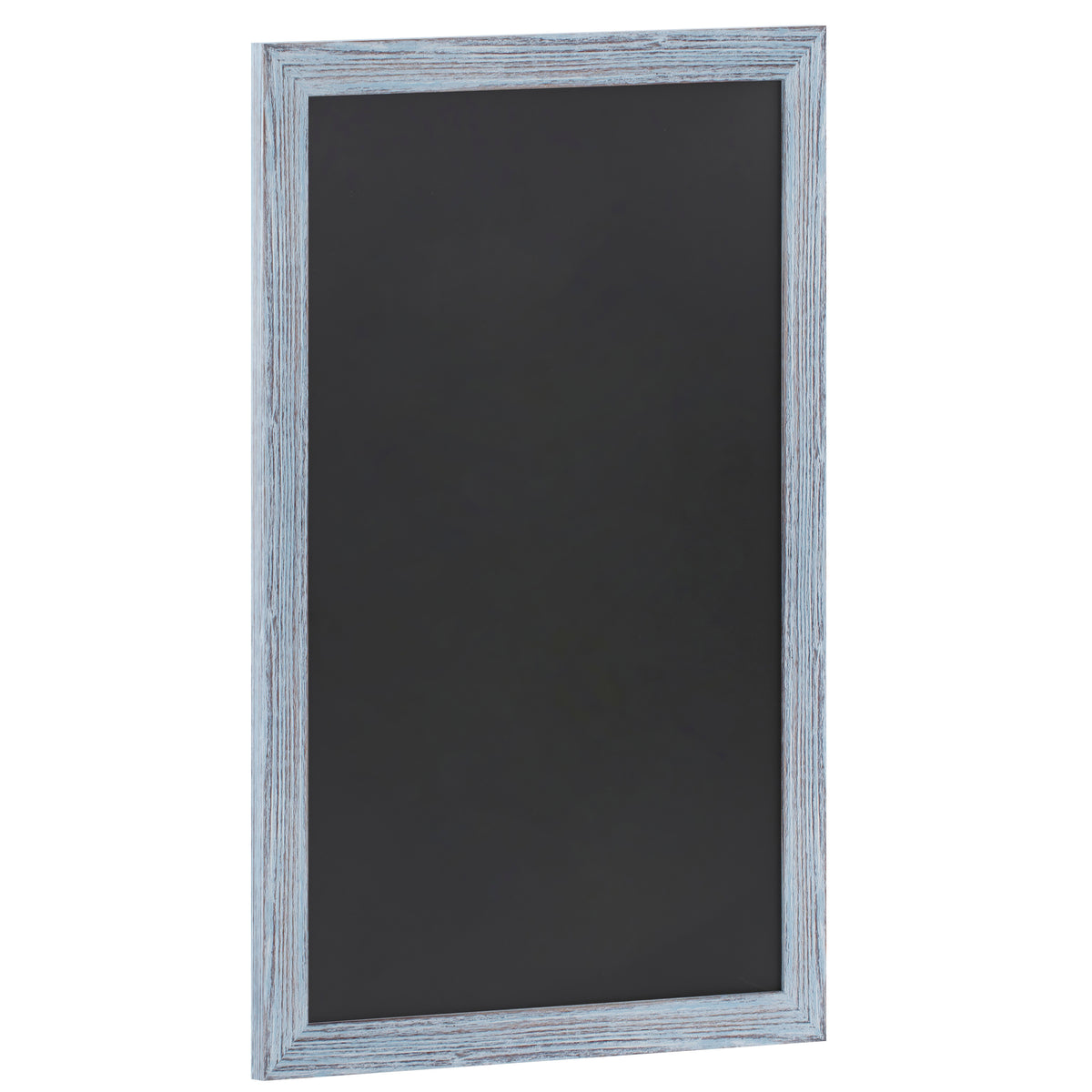 Canterbury 24" x 36" Rustic Blue Wall Mount Magnetic Chalkboard Sign with Eraser, Hanging Wall Chalkboard Memo Board for Home, School, or Business
