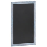 Canterbury 24" x 36" Rustic Blue Wall Mount Magnetic Chalkboard Sign with Eraser, Hanging Wall Chalkboard Memo Board for Home, School, or Business