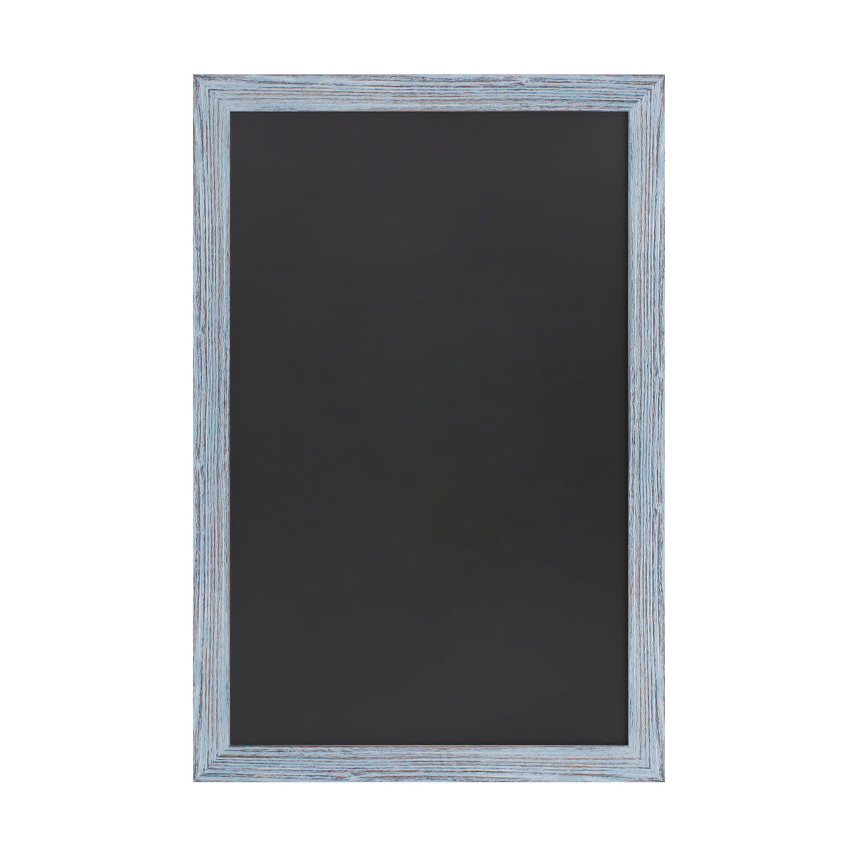 Canterbury 24" x 36" Rustic Blue Wall Mount Magnetic Chalkboard Sign with Eraser, Hanging Wall Chalkboard Memo Board for Home, School, or Business