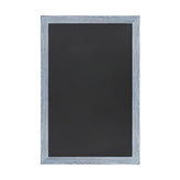 Canterbury 24" x 36" Rustic Blue Wall Mount Magnetic Chalkboard Sign with Eraser, Hanging Wall Chalkboard Memo Board for Home, School, or Business