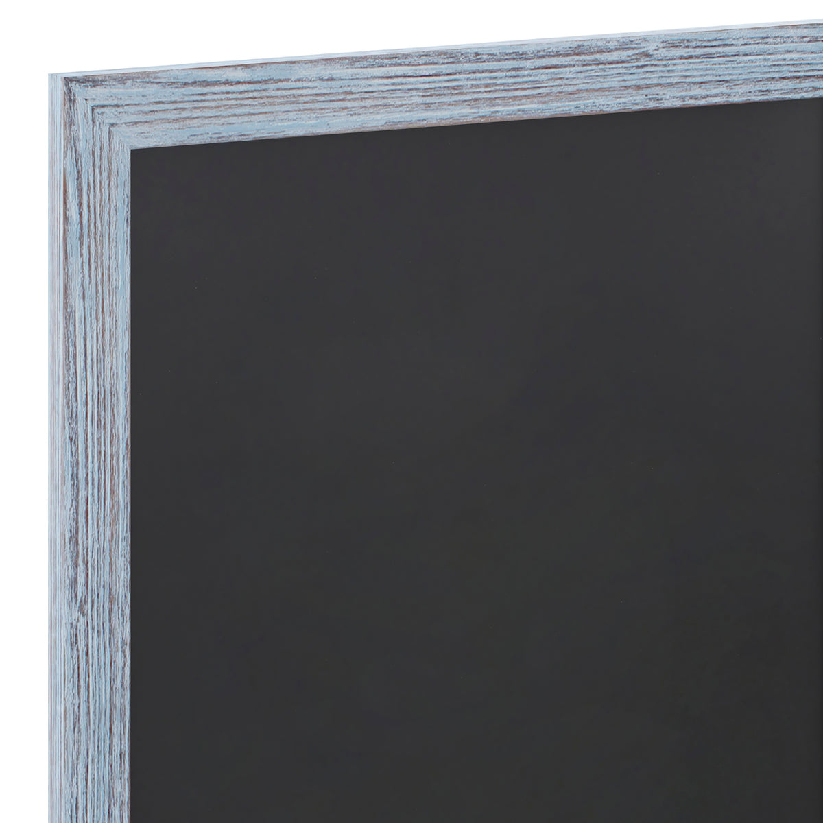 Canterbury 24" x 36" Rustic Blue Wall Mount Magnetic Chalkboard Sign with Eraser, Hanging Wall Chalkboard Memo Board for Home, School, or Business