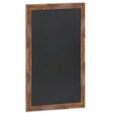 Canterbury 24" x 36" Torched Wood Wall Mount Magnetic Chalkboard Sign with Eraser, Hanging Wall Chalkboard Memo Board for Home, School, or Business