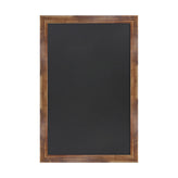 Canterbury 24" x 36" Torched Wood Wall Mount Magnetic Chalkboard Sign with Eraser, Hanging Wall Chalkboard Memo Board for Home, School, or Business