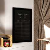 Canterbury 24" x 36" Black Wall Mount Magnetic Chalkboard Sign with Eraser, Hanging Wall Chalkboard Memo Board for Home, School, or Business