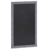 Canterbury 24" x 36" Rustic Gray Wall Mount Magnetic Chalkboard Sign with Eraser, Hanging Wall Chalkboard Memo Board for Home, School, or Business