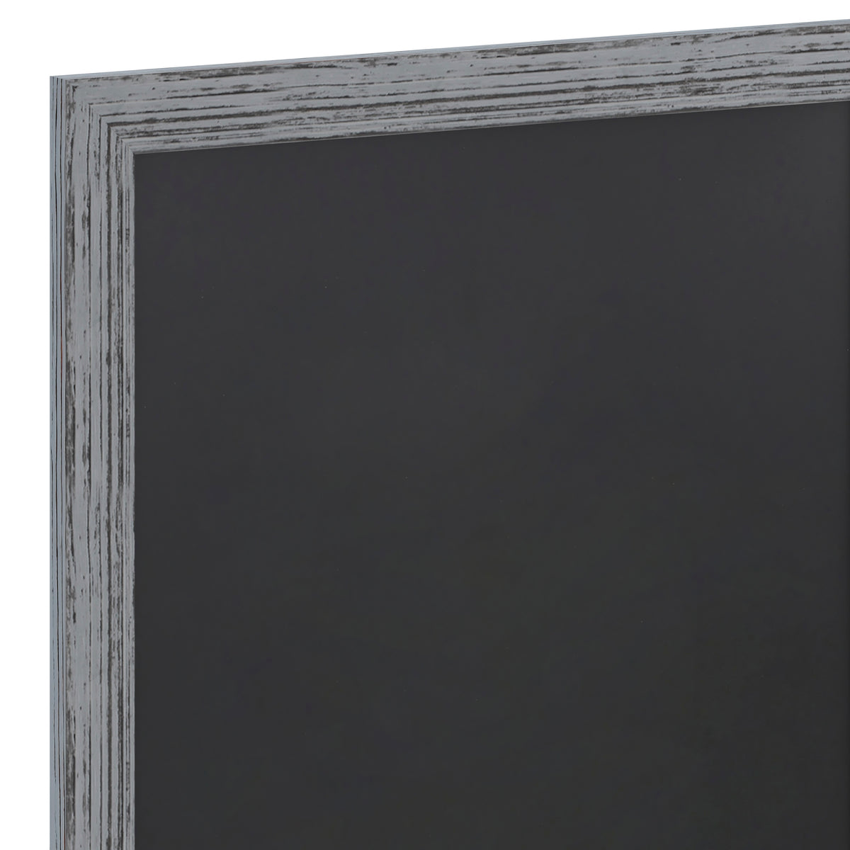 Canterbury 24" x 36" Rustic Gray Wall Mount Magnetic Chalkboard Sign with Eraser, Hanging Wall Chalkboard Memo Board for Home, School, or Business