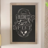 Canterbury 24" x 36" Weathered Wall Mount Magnetic Chalkboard Sign with Eraser, Hanging Wall Chalkboard Memo Board for Home, School, or Business