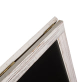 Canterbury 30" x 20" Vintage Wooden A-Frame Magnetic Indoor/Outdoor Chalkboard Sign, Freestanding Double Sided Extra Large Message Board, White Wash