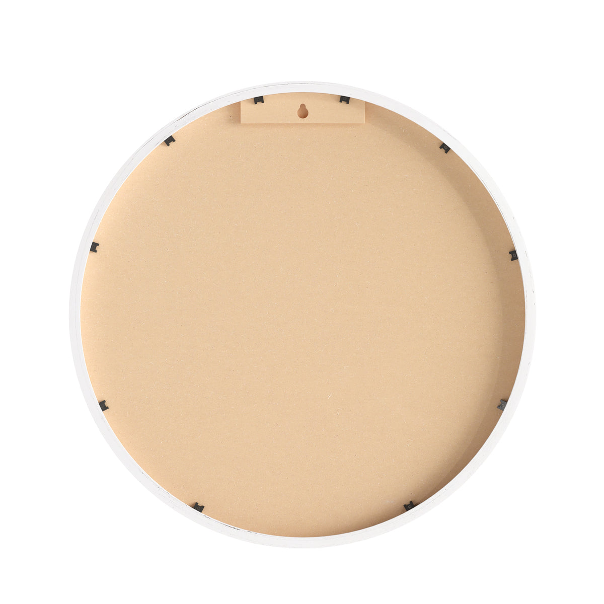 Canterbury 18" Round Wall Mounted Magnetic Chalkboard for Home or Business with Eraser and Chalk in Whitewash Pine Wood Frame