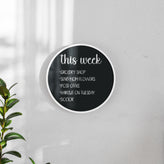 Canterbury 18" Round Wall Mounted Magnetic Chalkboard for Home or Business with Eraser and Chalk in Whitewash Pine Wood Frame